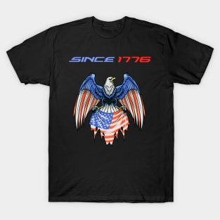 Blad eagle on 4th of  july T-Shirt